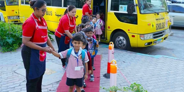 Child arriving safely at Noah’s Ark Nursery